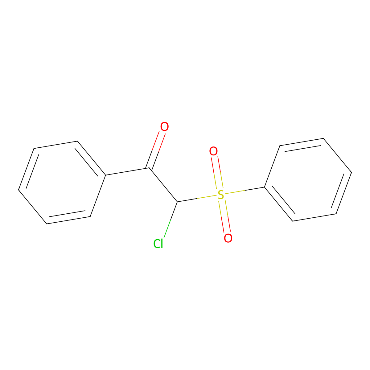2-(Benzenesulfonyl)-2-chloro-1-phenylethan-1-one molecular structure, CAS 38009-92-6
