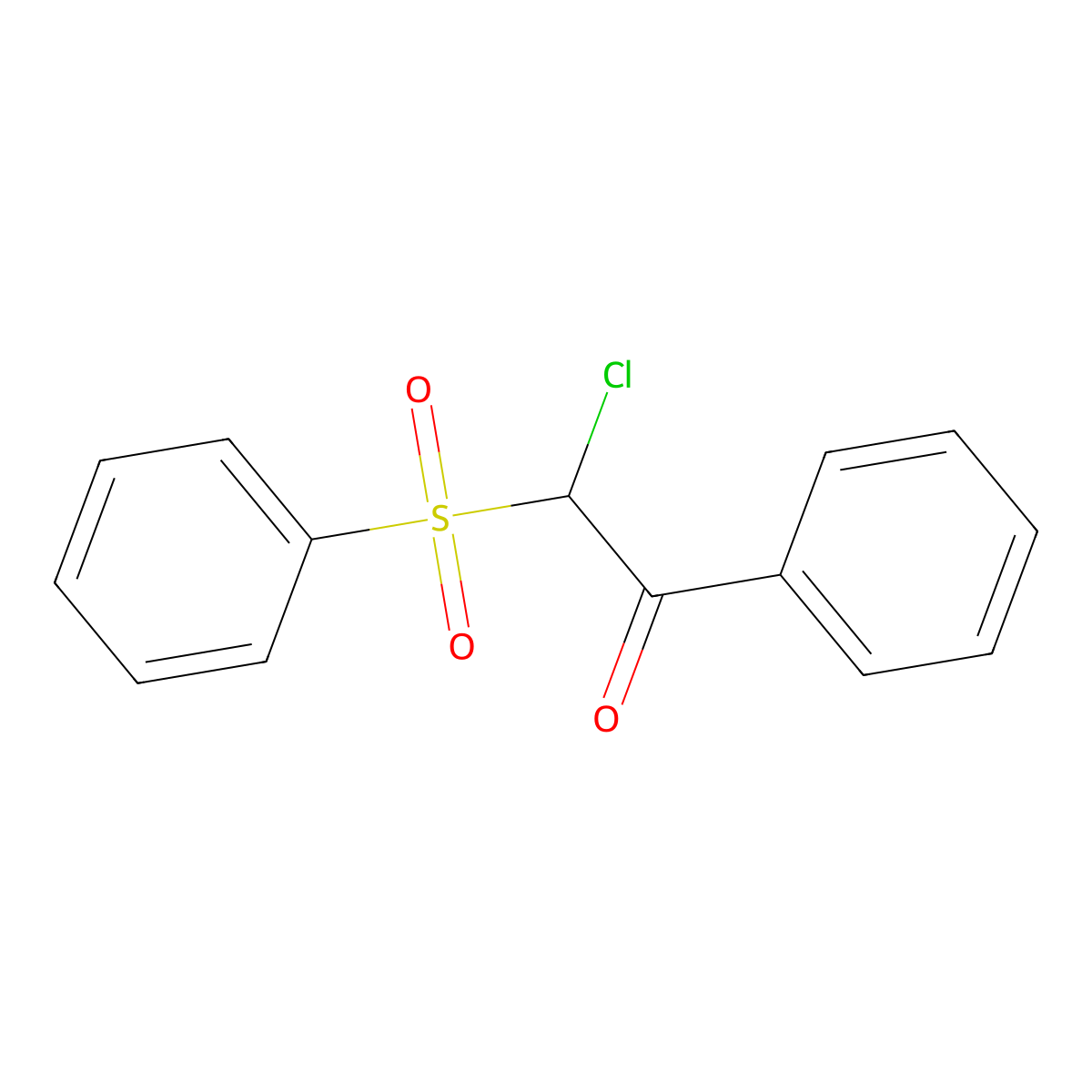 2-(Benzenesulfonyl)-2-chloro-1-phenylethan-1-one molecular structure, CAS 38009-92-6