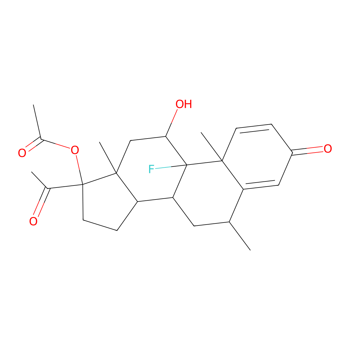 Fluorometholone Acetate molecular structure, CAS 3801-06-7
