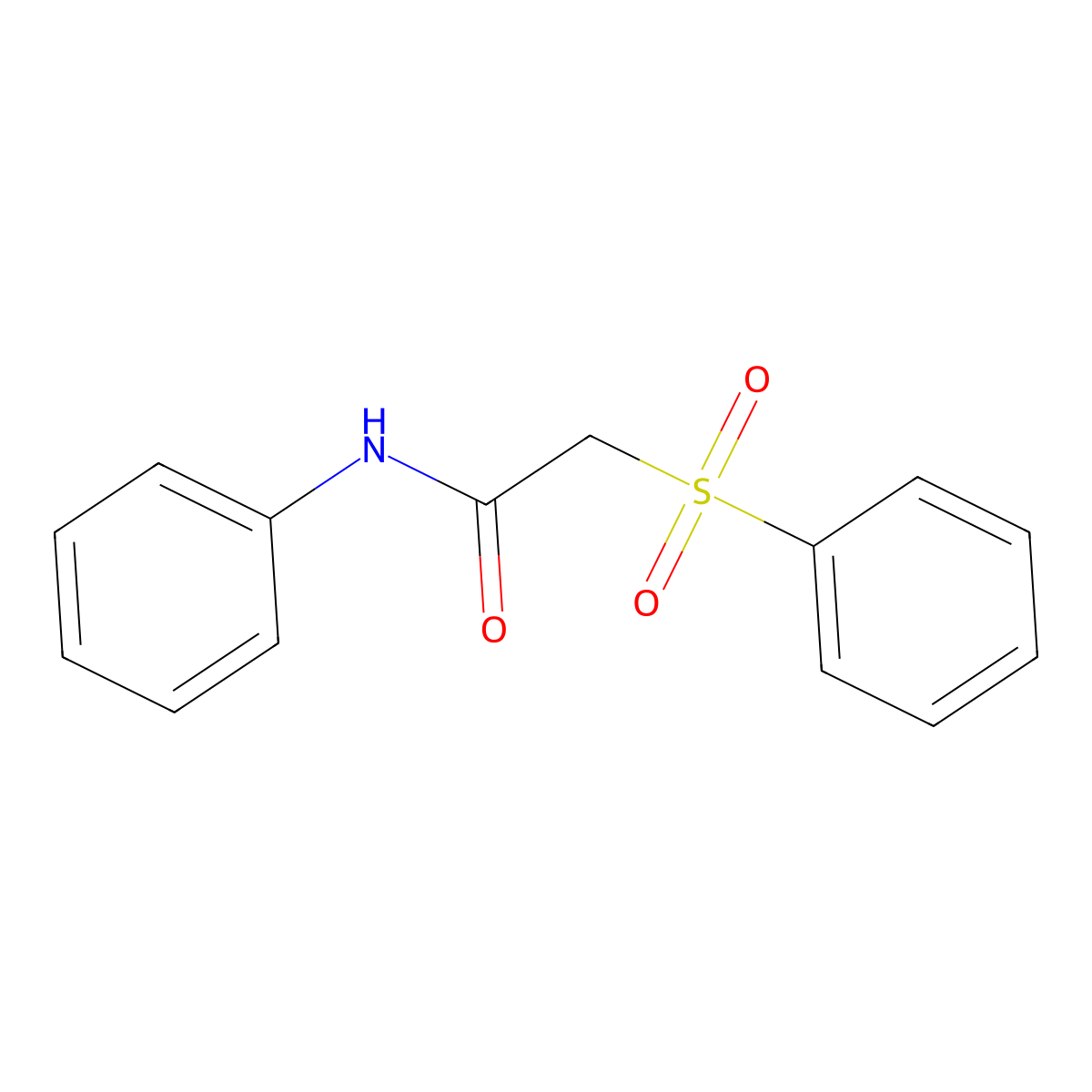 Acetamide, N-phenyl-2-(phenylsulfonyl)- molecular structure, CAS 38010-31-0