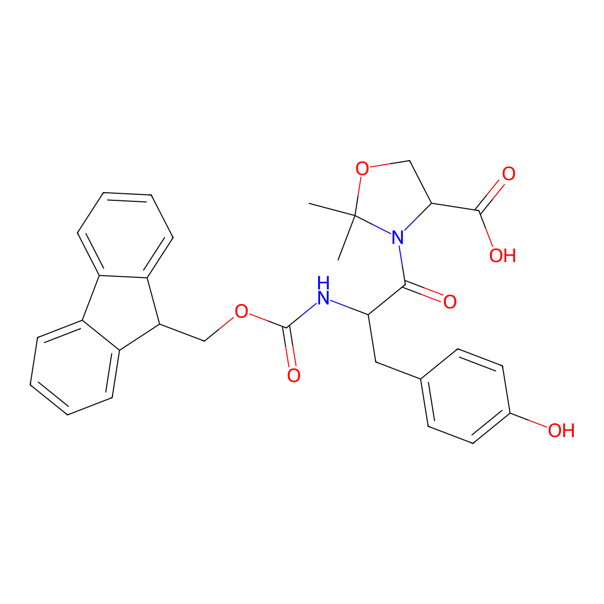 Fmoc-Tyr-Ser(Psi(Me,Me)pro)-OH molecular structure, CAS 380149-76-8