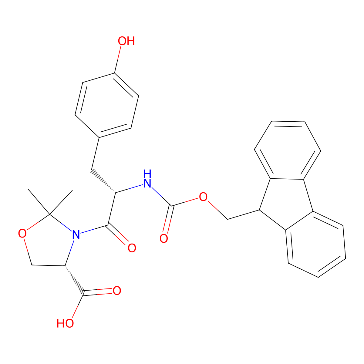 Fmoc-Tyr-Ser(Psi(Me,Me)pro)-OH molecular structure, CAS 380149-76-8