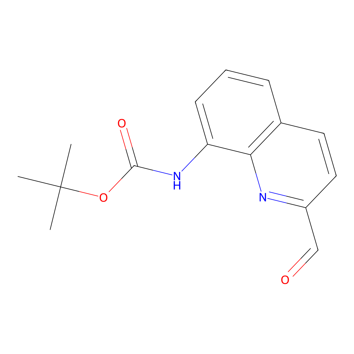 tert-Butyl (2-formylquinolin-8-yl)carbamate molecular structure, CAS 380153-78-6