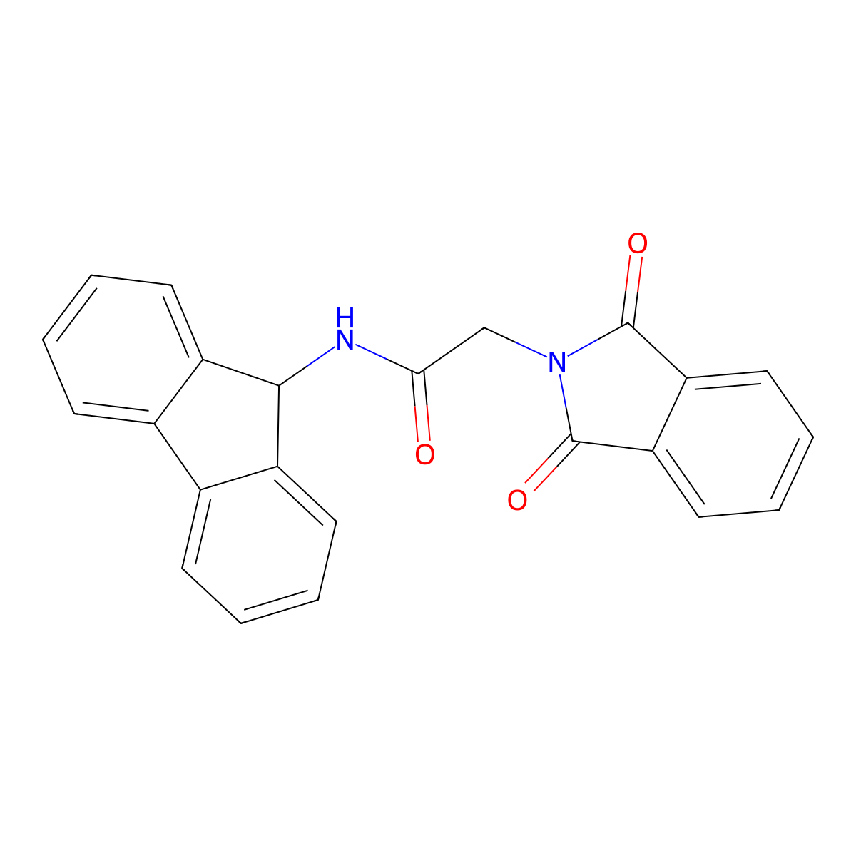 2-(1,3-dioxoisoindol-2-yl)-N-(9H-fluoren-9-yl)acetamide molecular structure, CAS 380154-92-7