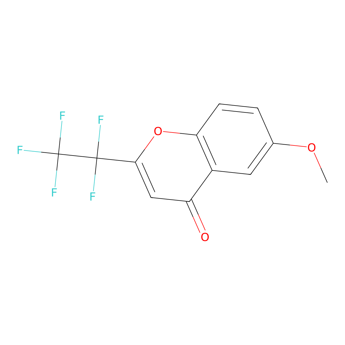 6-methoxy-2-(pentafluoroethyl)-4H-chromen-4-one molecular structure, CAS 380159-48-8