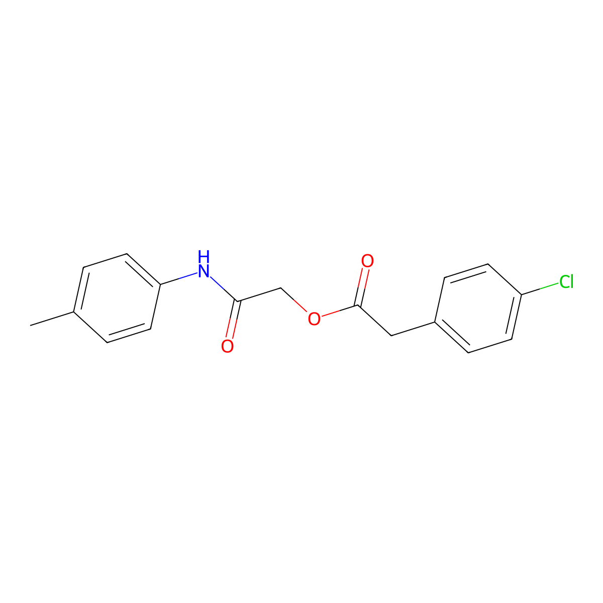 [2-(4-Methylanilino)-2-oxoethyl] 2-(4-chlorophenyl)acetate molecular structure, CAS 380159-56-8