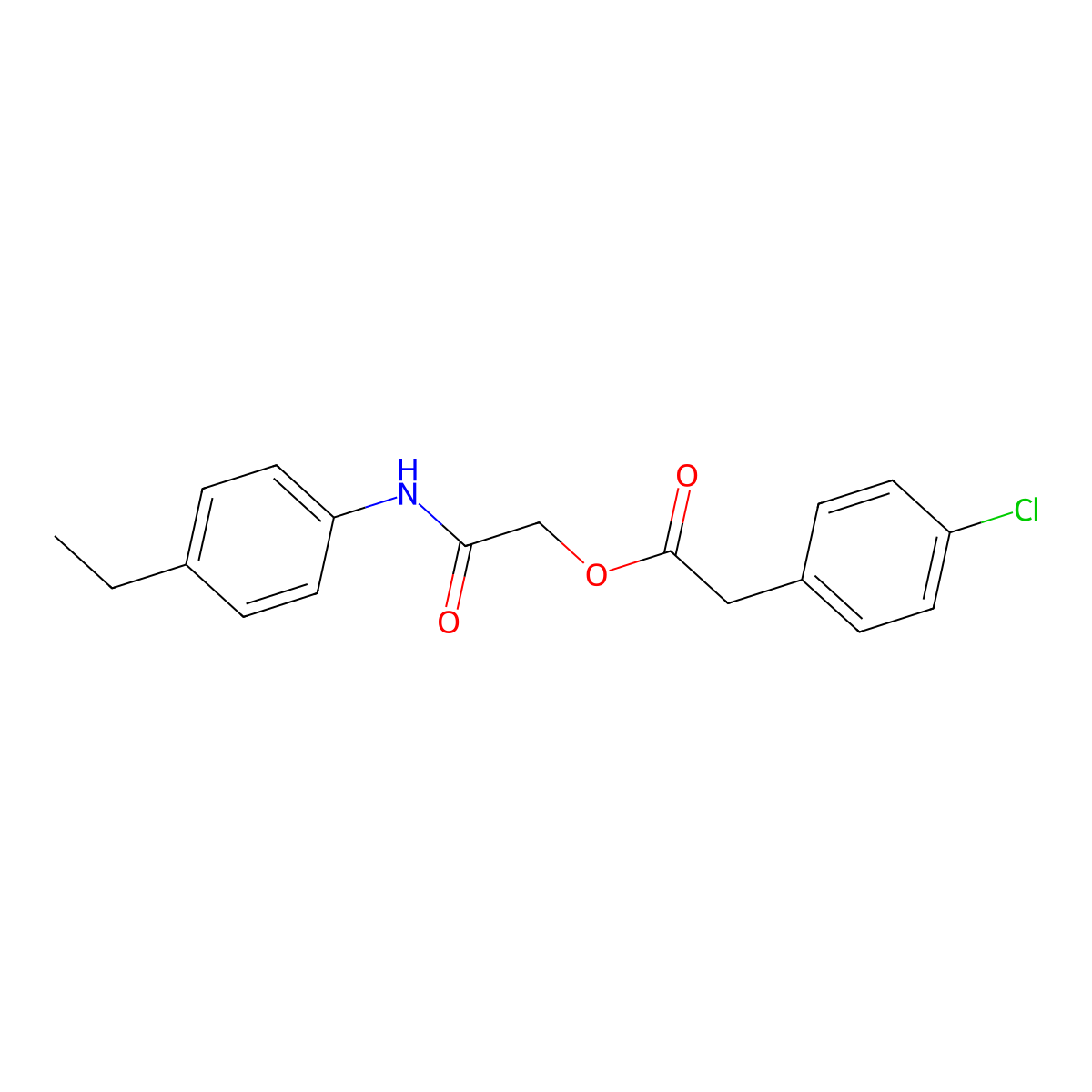 [2-(4-Ethylanilino)-2-oxoethyl] 2-(4-chlorophenyl)acetate molecular structure, CAS 380162-19-6