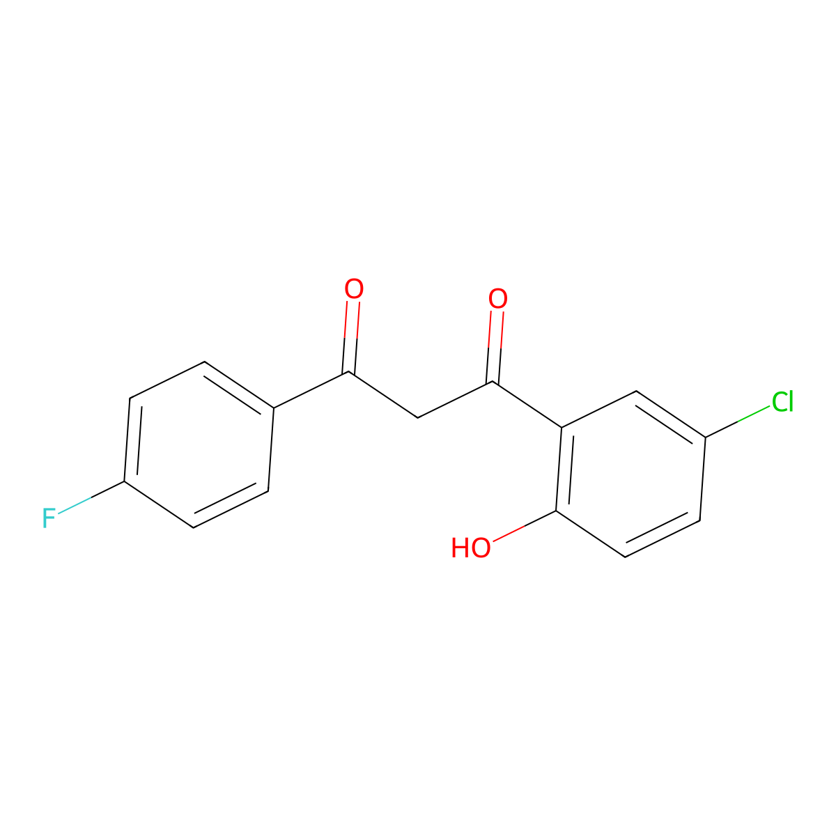 1-(5-Chloro-2-hydroxyphenyl)-3-(4-fluorophenyl)propane-1,3-dione molecular structure, CAS 380164-64-7