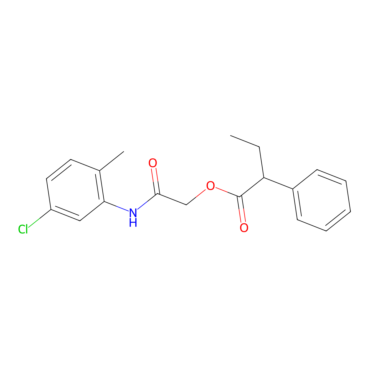 2-((5-Chloro-2-methylphenyl)amino)-2-oxoethyl 2-phenylbutanoate molecular structure, CAS 380166-07-4