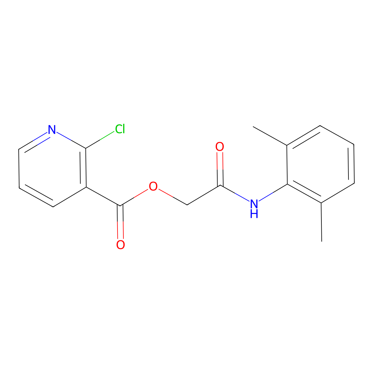 [(2,6-Dimethylphenyl)carbamoyl]methyl 2-chloropyridine-3-carboxylate molecular structure, CAS 380167-46-4