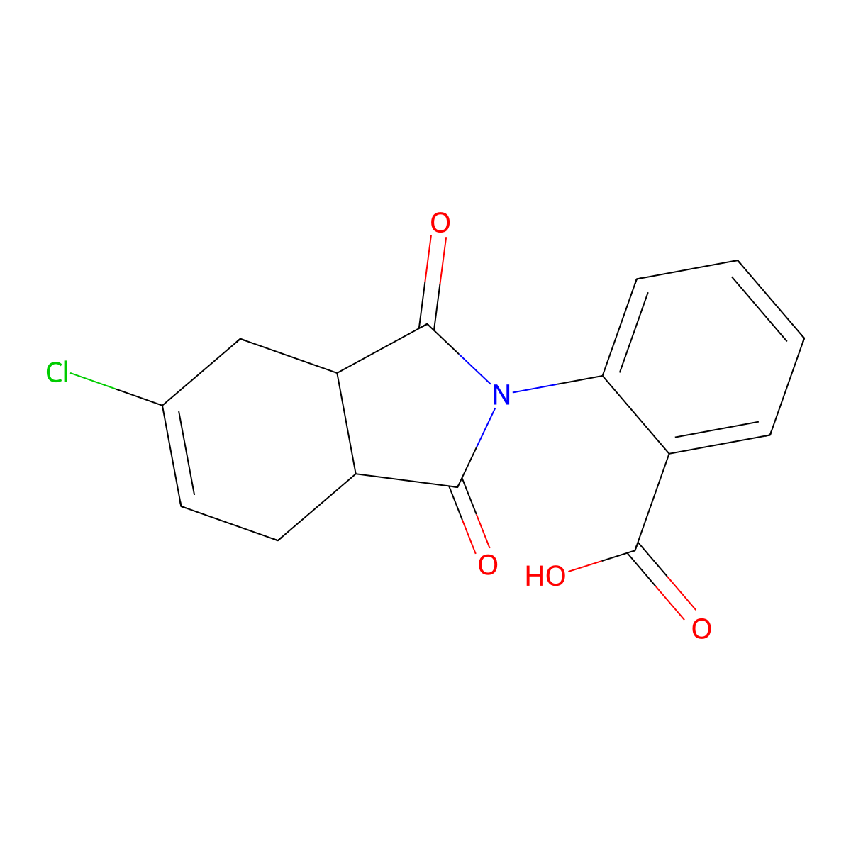 2-(5-chloro-1,3-dioxo-1,3,3a,4,7,7a-hexahydro-2H-isoindol-2-yl)benzoic acid molecular structure, CAS 380167-49-7