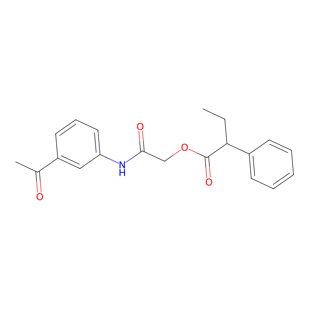 [(3-Acetylphenyl)carbamoyl]methyl 2-phenylbutanoate molecular structure, CAS 380168-83-2