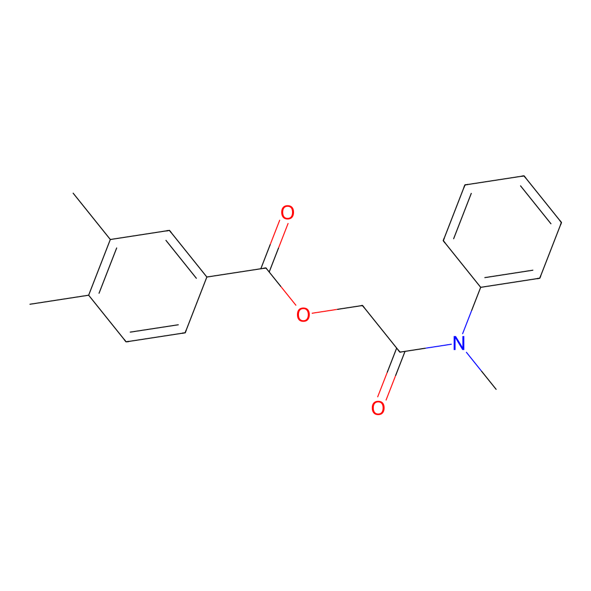 [2-(N-methylanilino)-2-oxoethyl] 3,4-dimethylbenzoate molecular structure, CAS 380169-70-0