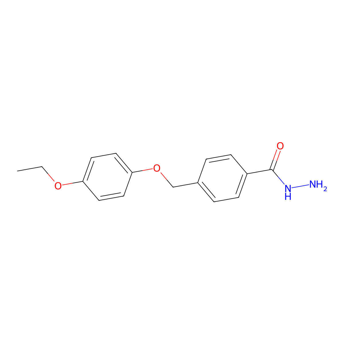 4-[(4-Ethoxyphenoxy)methyl]benzohydrazide molecular structure, CAS 380170-20-7