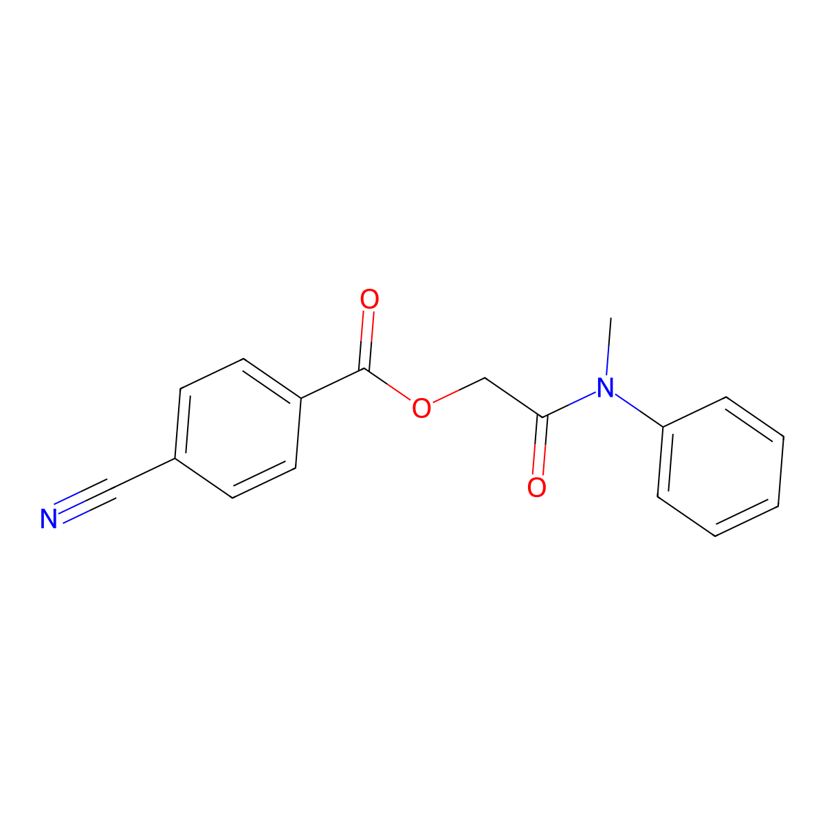 [2-(N-methylanilino)-2-oxoethyl] 4-cyanobenzoate molecular structure, CAS 380170-61-6