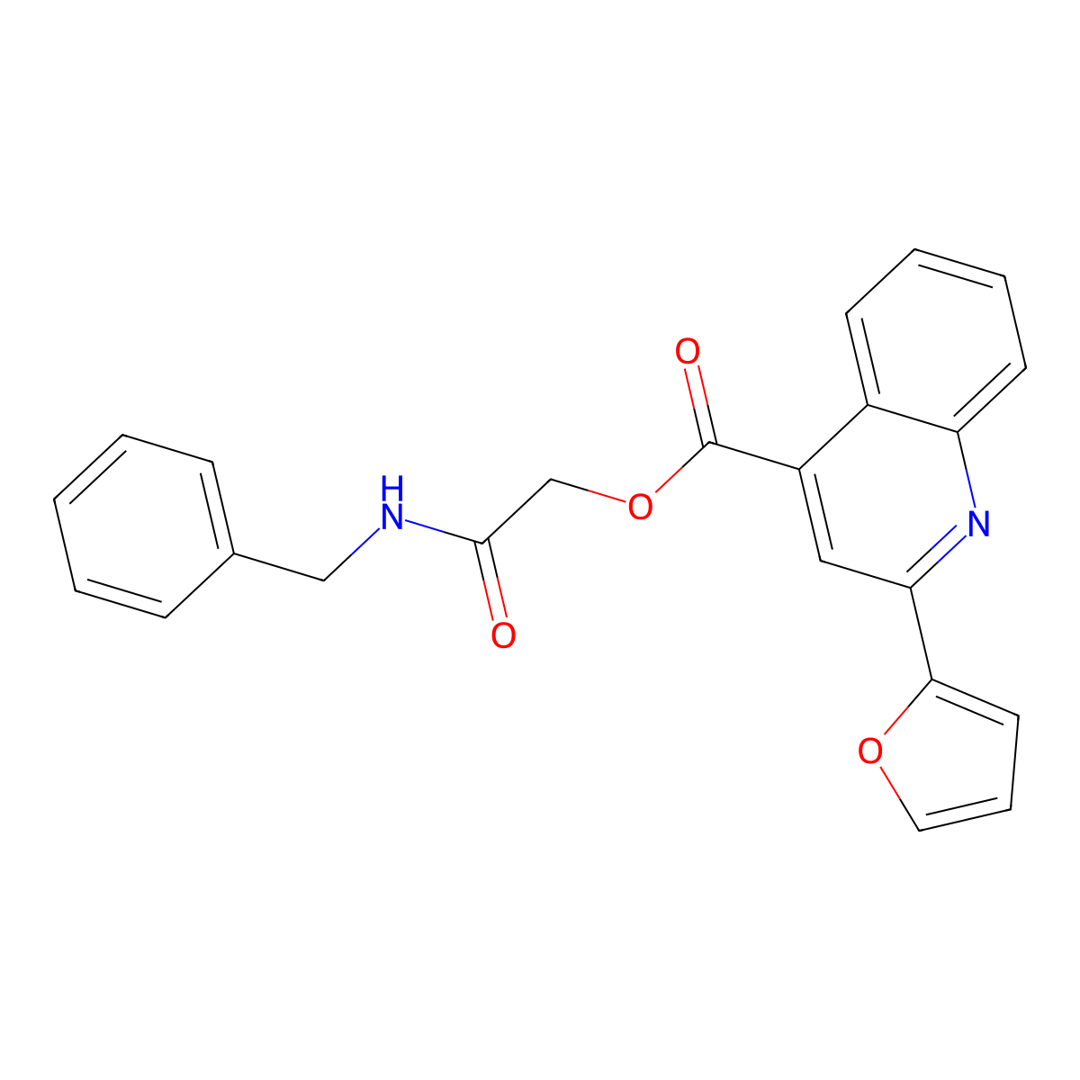 2-(Benzylamino)-2-oxoethyl 2-(furan-2-yl)quinoline-4-carboxylate molecular structure, CAS 380173-16-0