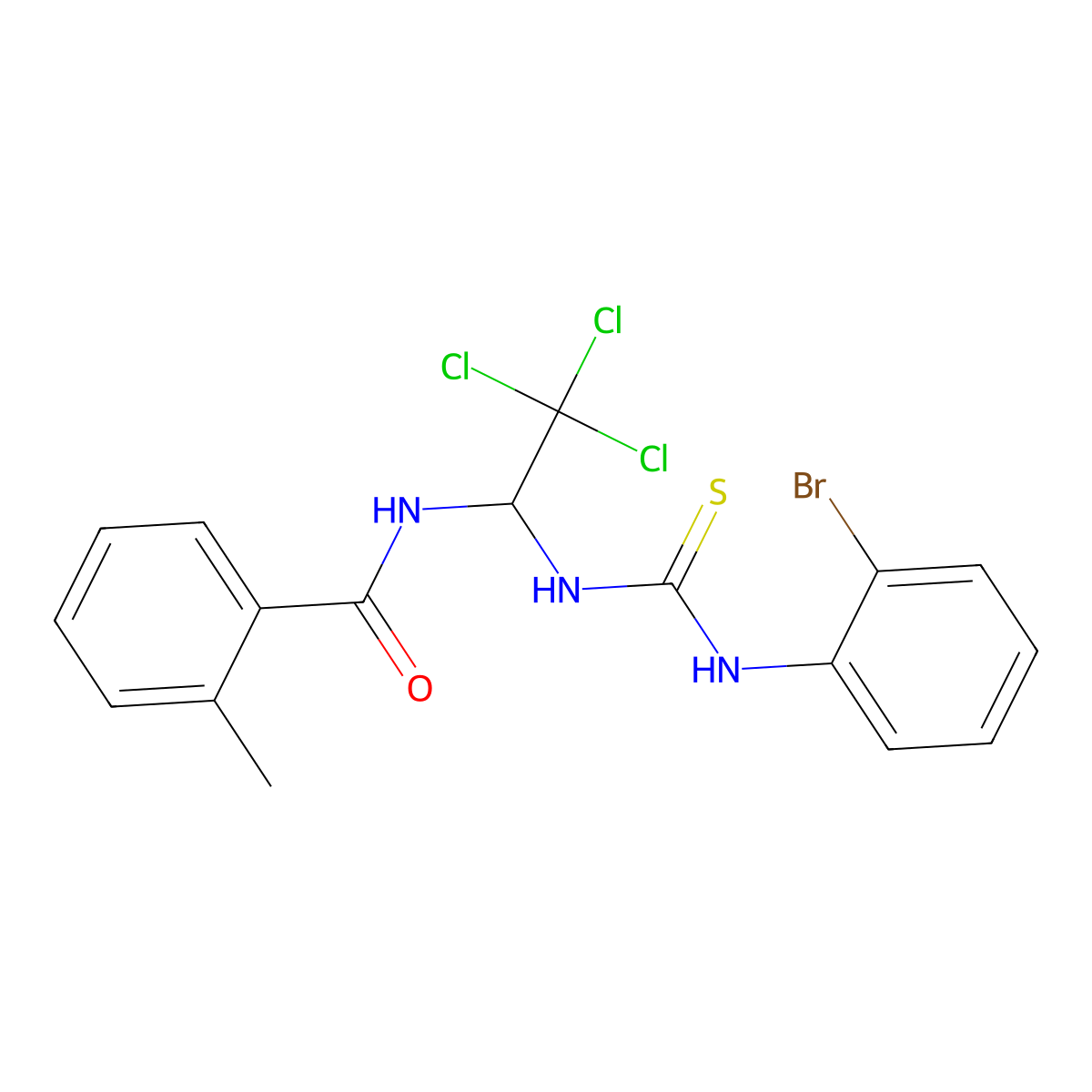 N-(1-(((2-BR-Anilino)carbothioyl)amino)-2,2,2-trichloroethyl)-2-methylbenzamide molecular structure, CAS 380173-18-2