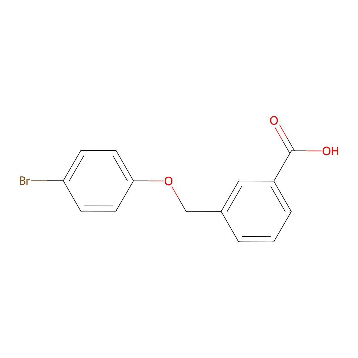 3-[(4-Bromophenoxy)methyl]benzoic acid molecular structure, CAS 380173-56-8