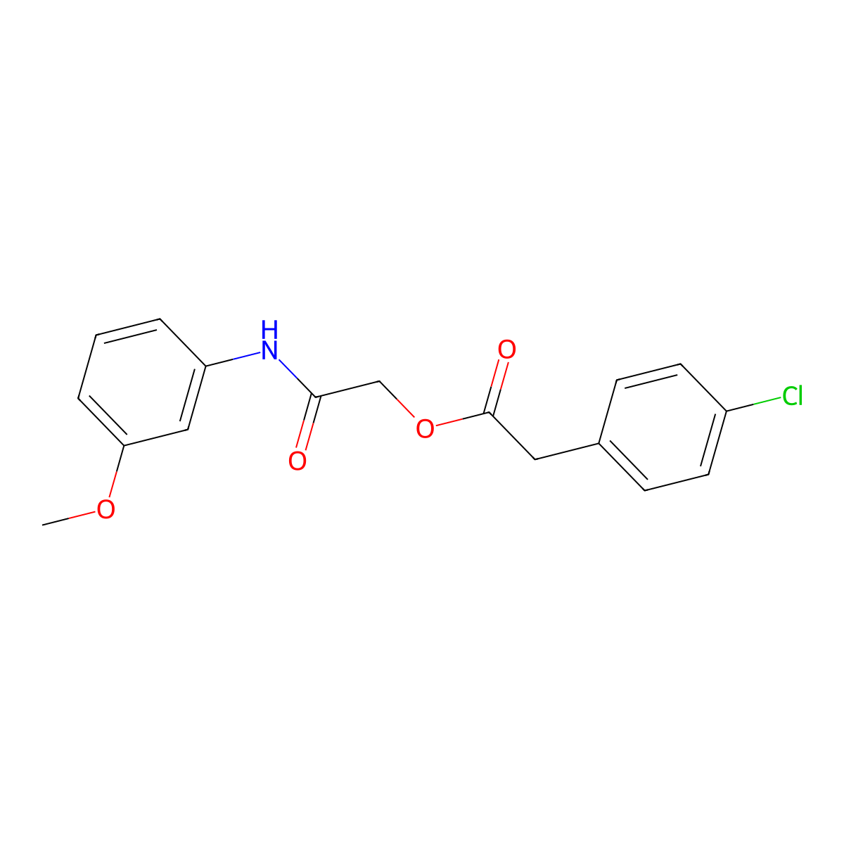 [2-(3-Methoxyanilino)-2-oxoethyl] 2-(4-chlorophenyl)acetate molecular structure, CAS 380173-98-8