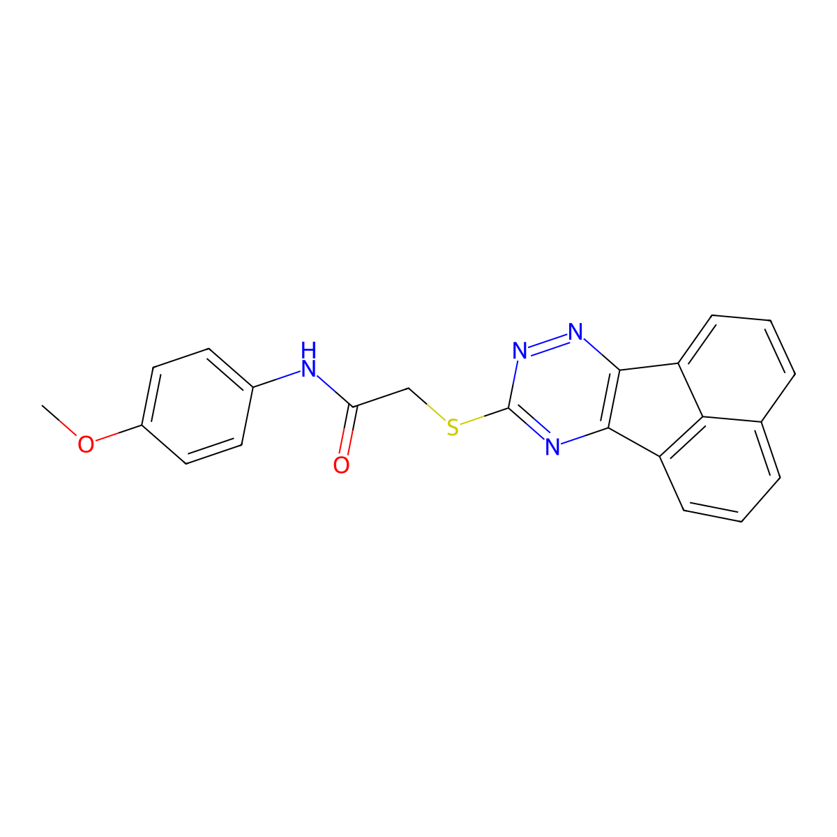 2-(acenaphtho[1,2-e][1,2,4]triazin-9-ylsulfanyl)-N-(4-methoxyphenyl)acetamide molecular structure, CAS 380174-90-3