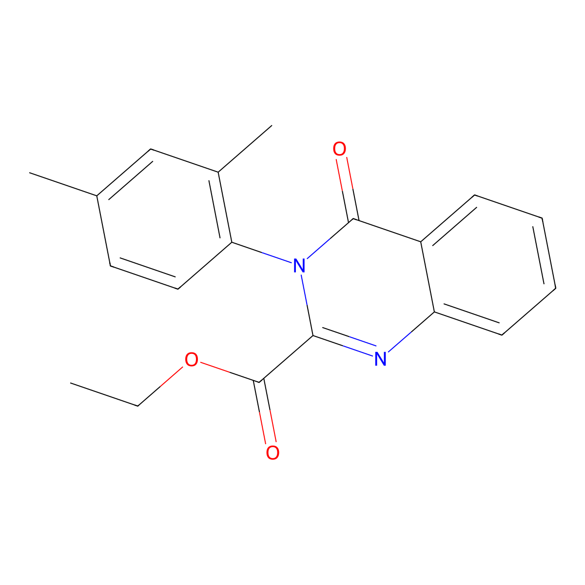 Ethyl 3-(2,4-dimethylphenyl)-4-oxo-3,4-dihydroquinazoline-2-carboxylate molecular structure, CAS 380178-25-6