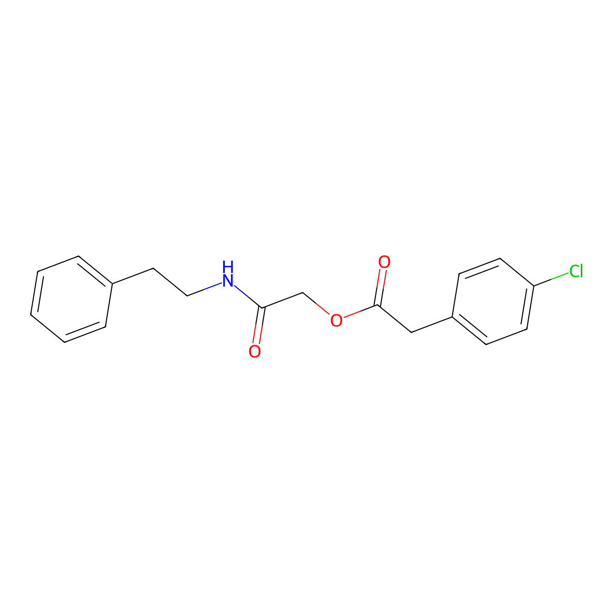 [(2-Phenylethyl)carbamoyl]methyl 2-(4-chlorophenyl)acetate molecular structure, CAS 380179-48-6