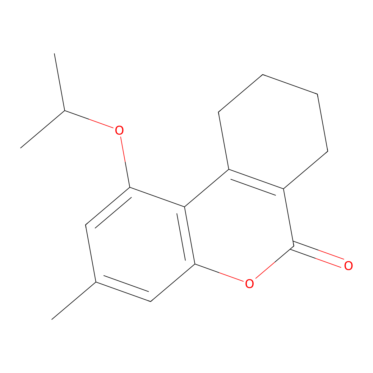 1-isopropoxy-3-methyl-7,8,9,10-tetrahydro-6H-benzo[c]chromen-6-one molecular structure, CAS 380181-31-7