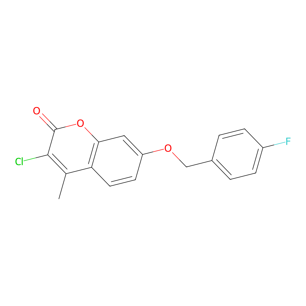 3-chloro-7-[(4-fluorobenzyl)oxy]-4-methyl-2H-chromen-2-one molecular structure, CAS 380181-36-2