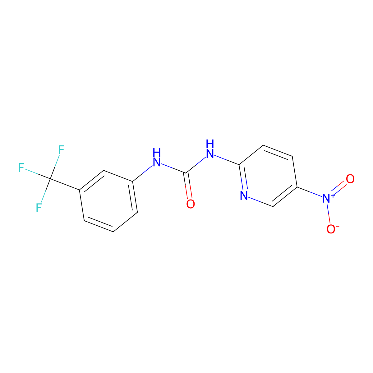 1-(5-Nitropyridin-2-yl)-3-[3-(trifluoromethyl)phenyl]urea molecular structure, CAS 380183-27-7