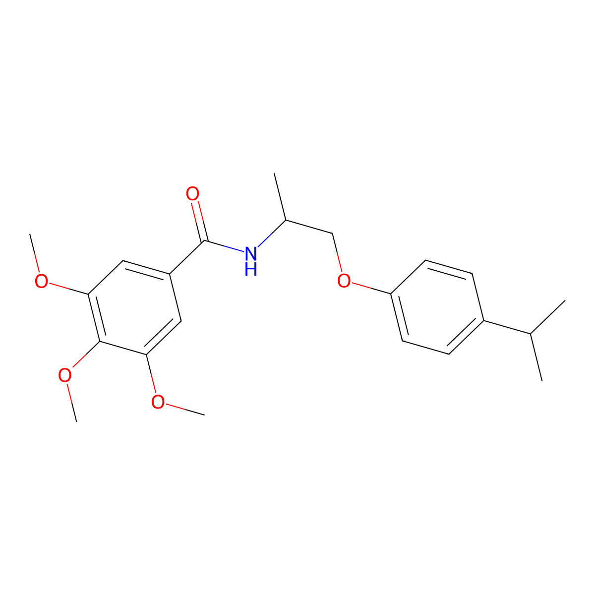 3,4,5-trimethoxy-N-[1-(4-propan-2-ylphenoxy)propan-2-yl]benzamide molecular structure, CAS 380188-82-9