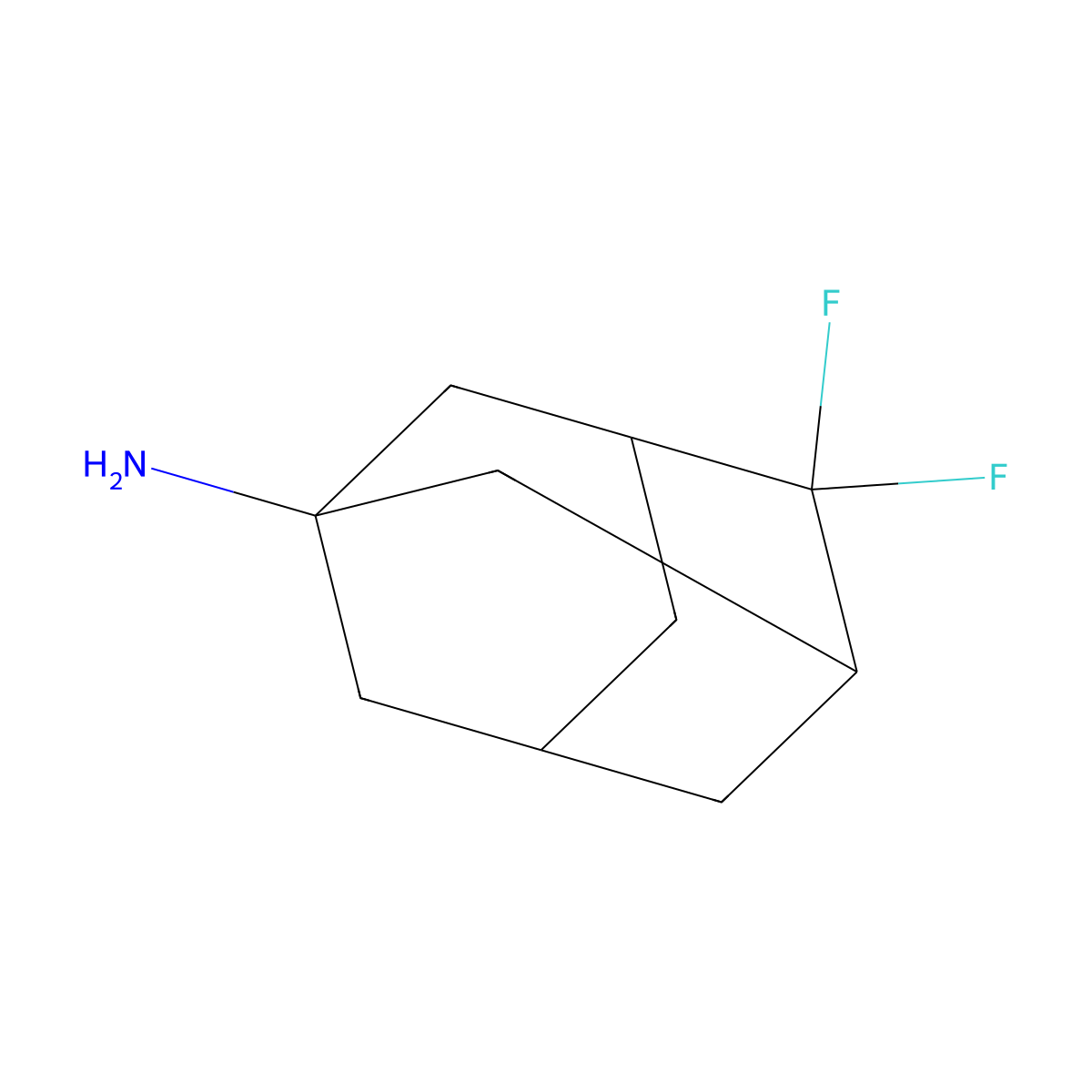4,4-Difluoroadamantan-1-amine molecular structure, CAS 380191-17-3