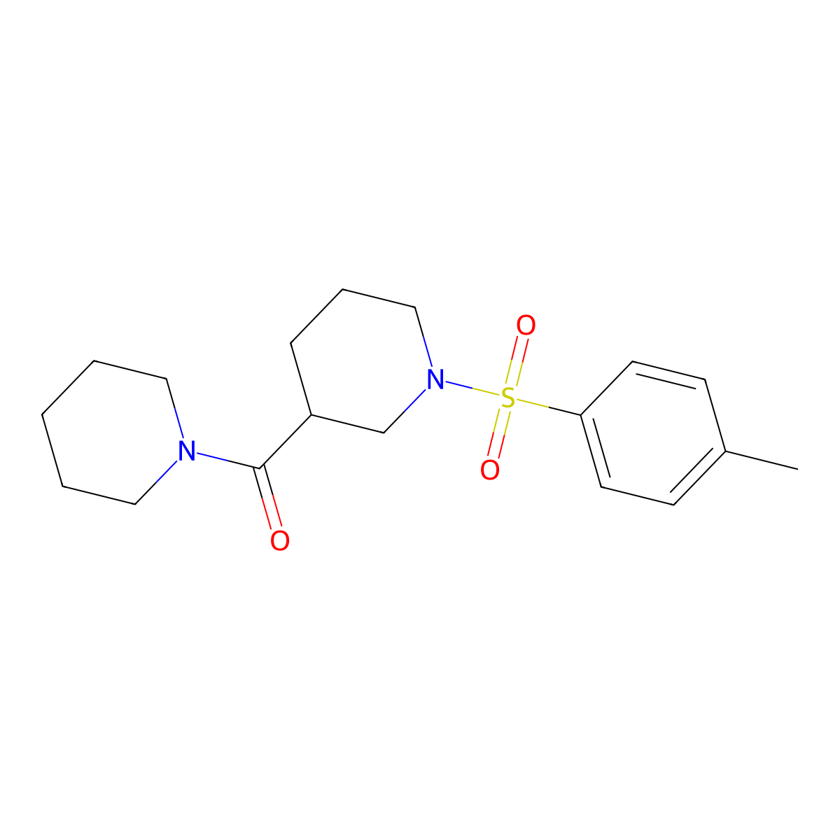 [1-(4-Methylphenyl)sulfonylpiperidin-3-yl]-piperidin-1-ylmethanone molecular structure, CAS 380191-71-9