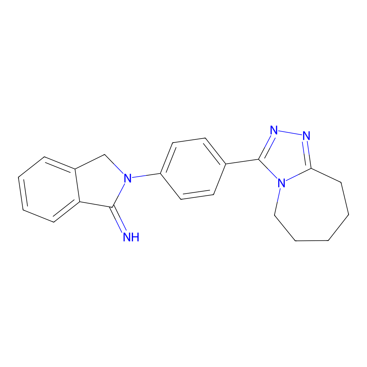 2-(4-(6,7,8,9-tetrahydro-5H-[1,2,4]triazolo[4,3-a]azepin-3-yl)phenyl)isoindolin-1-imine molecular structure, CAS 380194-18-3