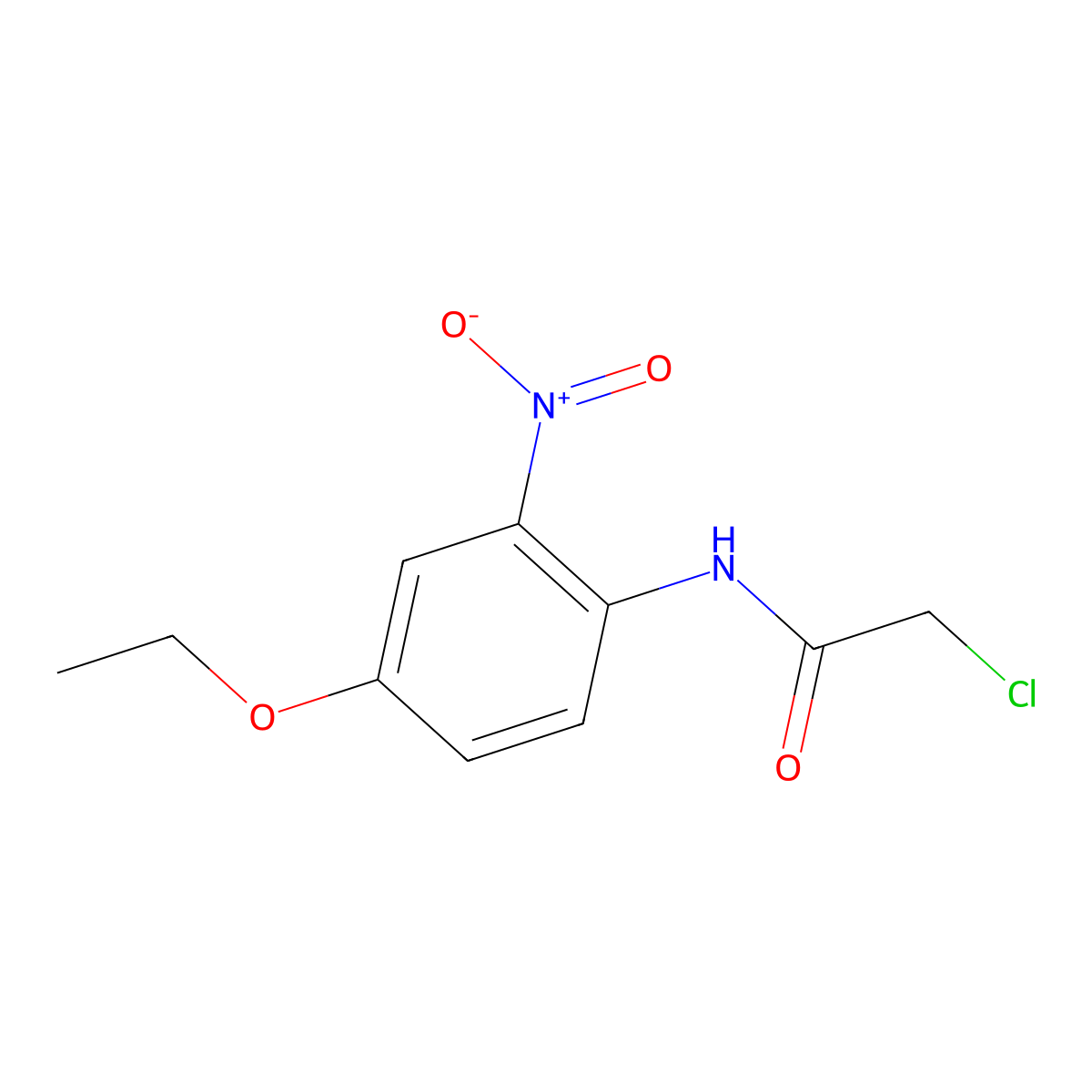 2-chloro-N-(4-ethoxy-2-nitrophenyl)acetamide molecular structure, CAS 380195-34-6