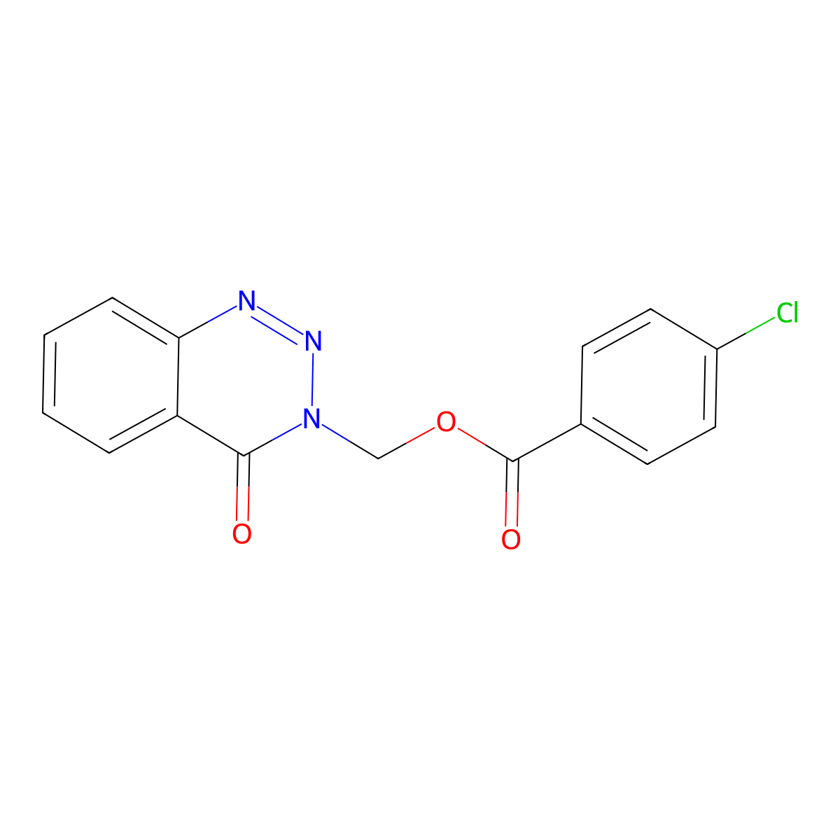 (4-oxobenzo[d][1,2,3]triazin-3(4H)-yl)methyl 4-chlorobenzoate molecular structure, CAS 380195-48-2