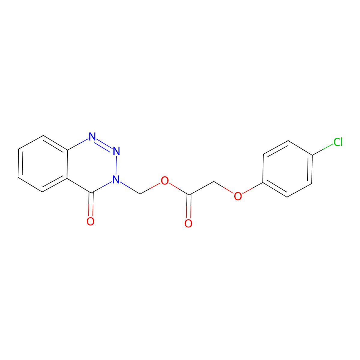 (4-oxobenzo[d][1,2,3]triazin-3(4H)-yl)methyl 2-(4-chlorophenoxy)acetate molecular structure, CAS 380195-56-2