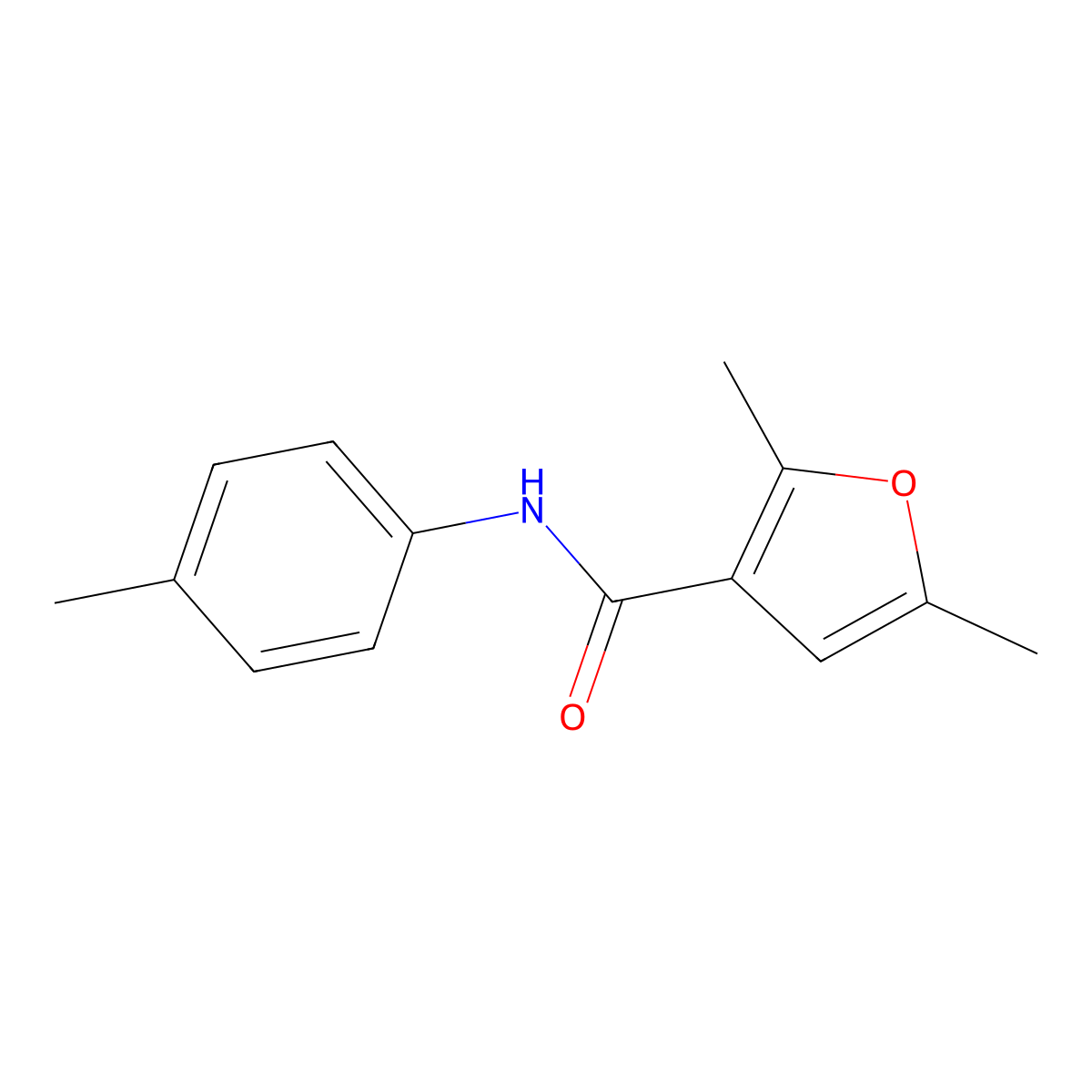 2,5-dimethyl-N-(4-methylphenyl)furan-3-carboxamide molecular structure, CAS 380195-81-3