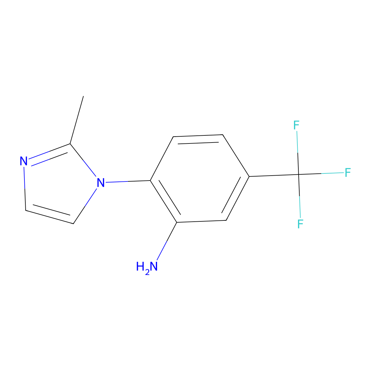 2-(2-methyl-1H-imidazol-1-yl)-5-(trifluoromethyl)aniline molecular structure, CAS 380196-44-1