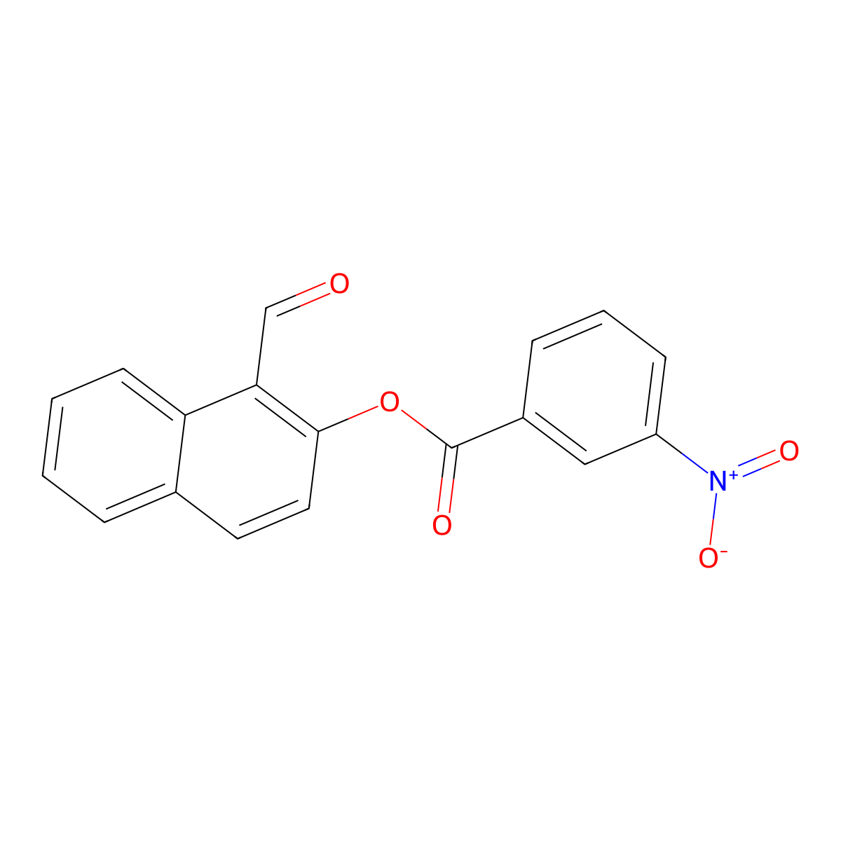 1-Formylnaphthalen-2-yl 3-nitrobenzoate molecular structure, CAS 380196-74-7