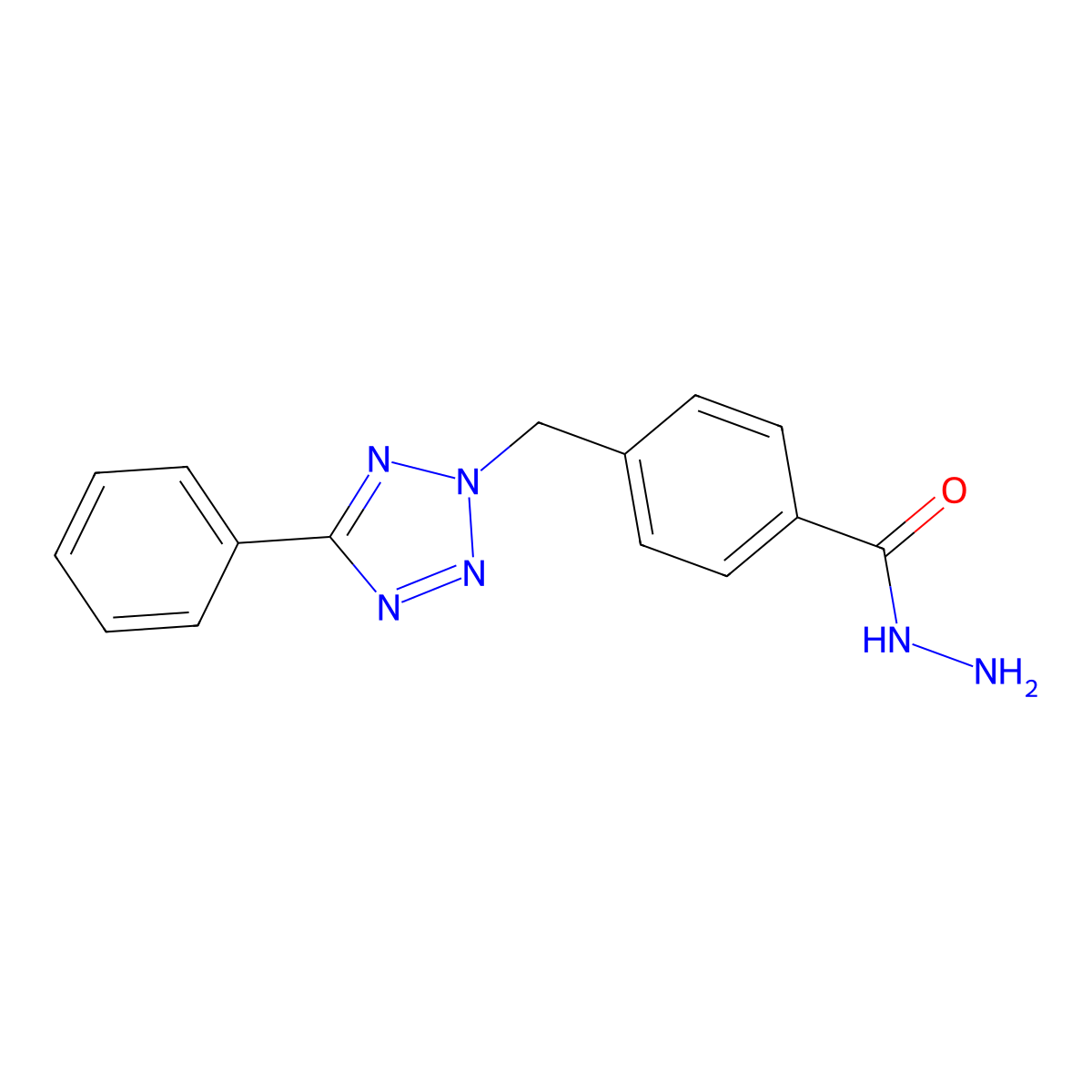 4-[(5-phenyl-2H-1,2,3,4-tetrazol-2-yl)methyl]benzohydrazide molecular structure, CAS 380196-90-7