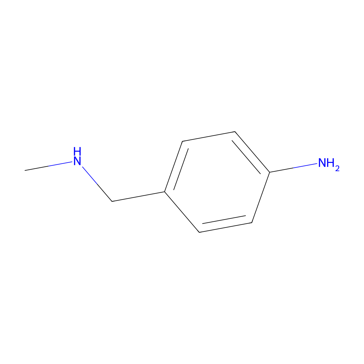 Benzenemethanamine, 4-amino-N-methyl- molecular structure, CAS 38020-69-8