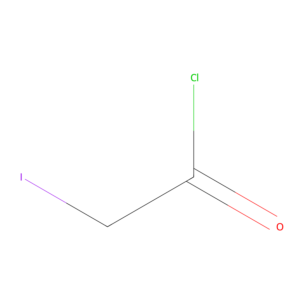 Iodoacetyl chloride molecular structure, CAS 38020-81-4