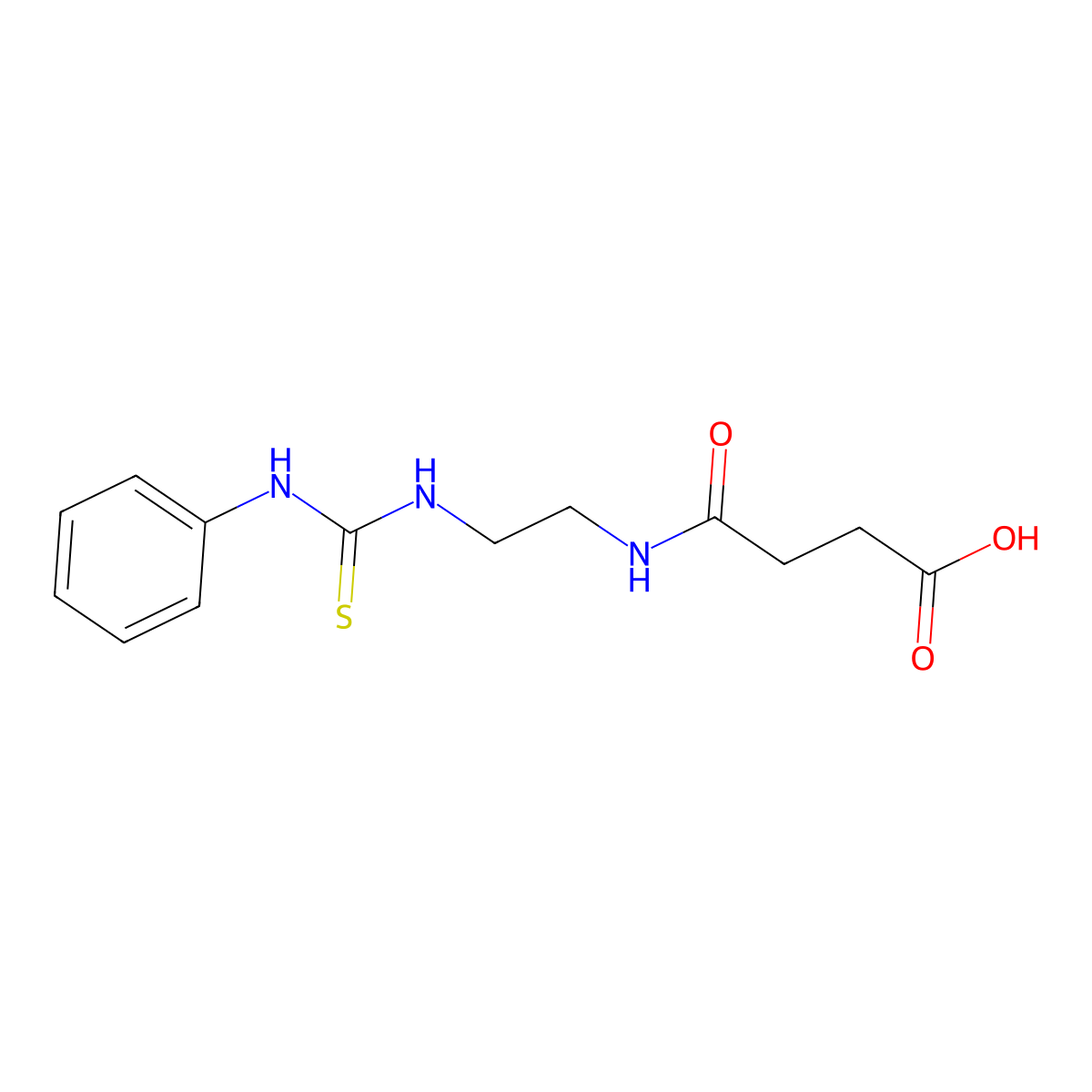 3-({2-[(Phenylcarbamothioyl)amino]ethyl}carbamoyl)propanoic acid molecular structure, CAS 380207-85-2