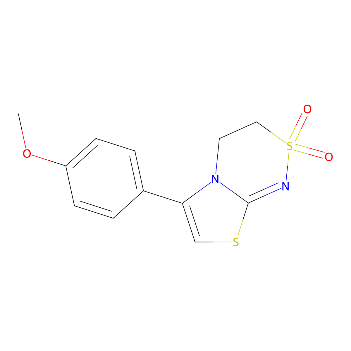 6-(4-methoxyphenyl)-3H,4H-2lambda6-[1,3]thiazolo[2,3-c][1,2,4]thiadiazine-2,2-dione molecular structure, CAS 380217-43-6