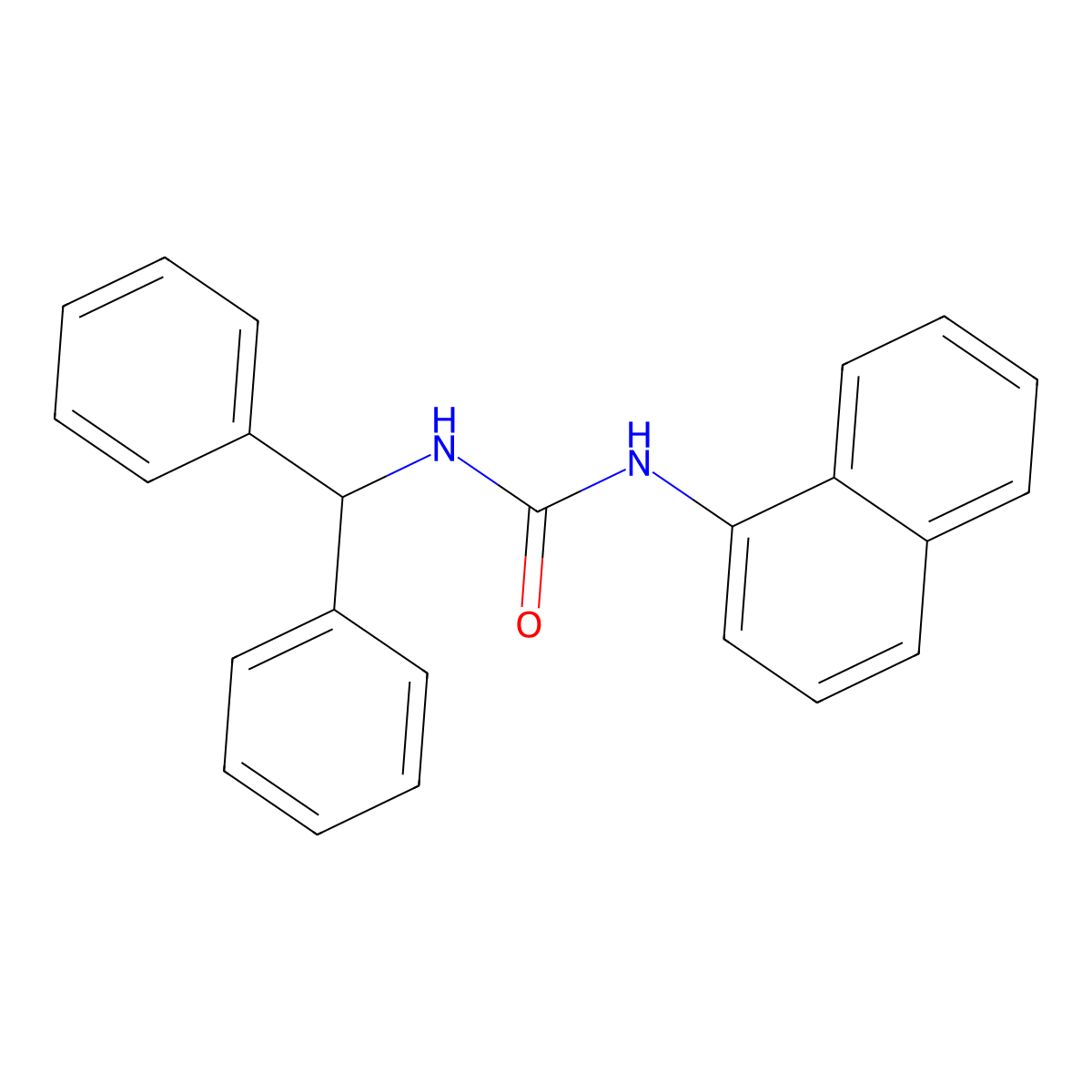 N-Benzhydryl-N'-(1-naphthyl)urea molecular structure, CAS 380217-84-5