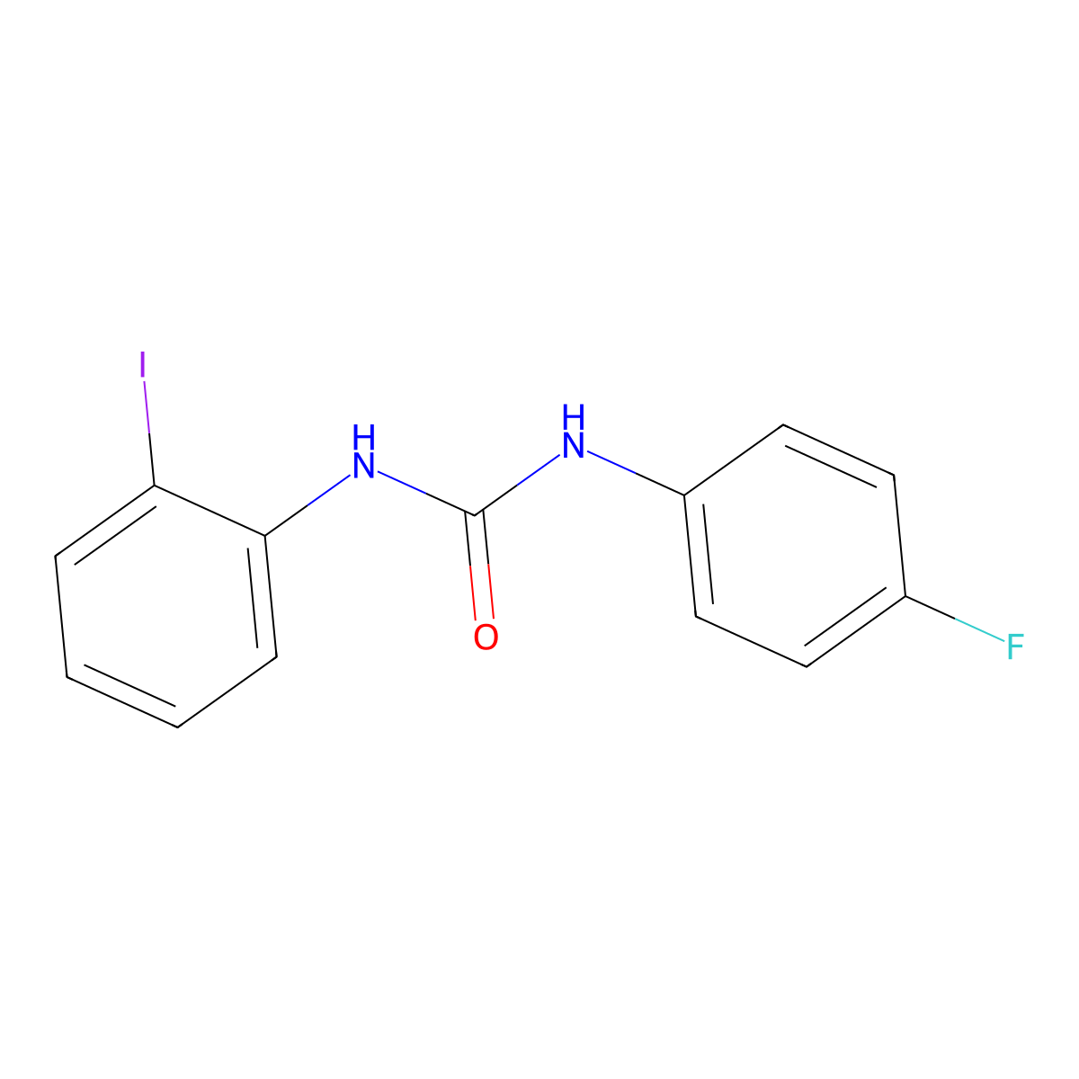 1-(4-Fluorophenyl)-3-(2-iodophenyl)urea molecular structure, CAS 380217-96-9