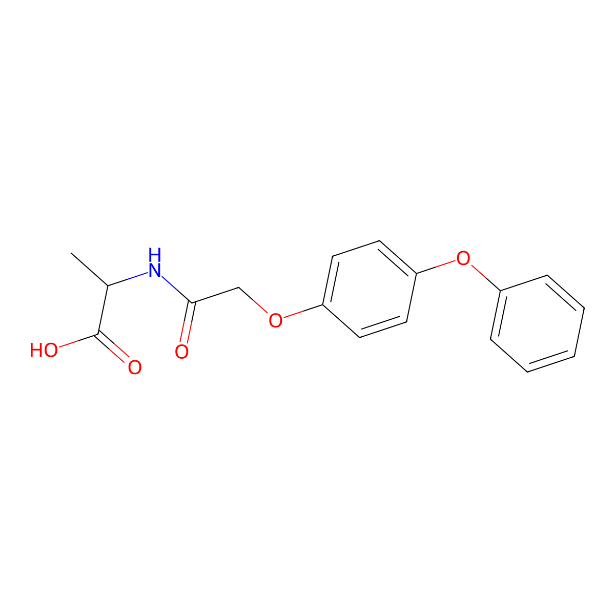 2-(2-(4-Phenoxyphenoxy)acetamido)propanoic acid molecular structure, CAS 380222-17-3