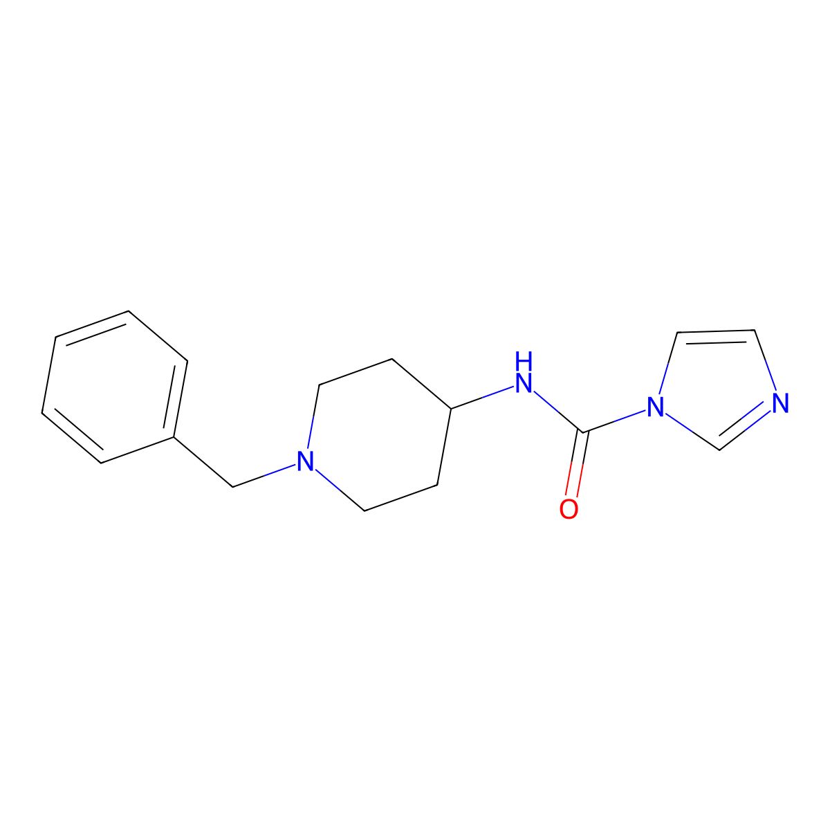 N-(1-benzylpiperidin-4-yl)-1H-imidazole-1-carboxamide molecular structure, CAS 380222-80-0