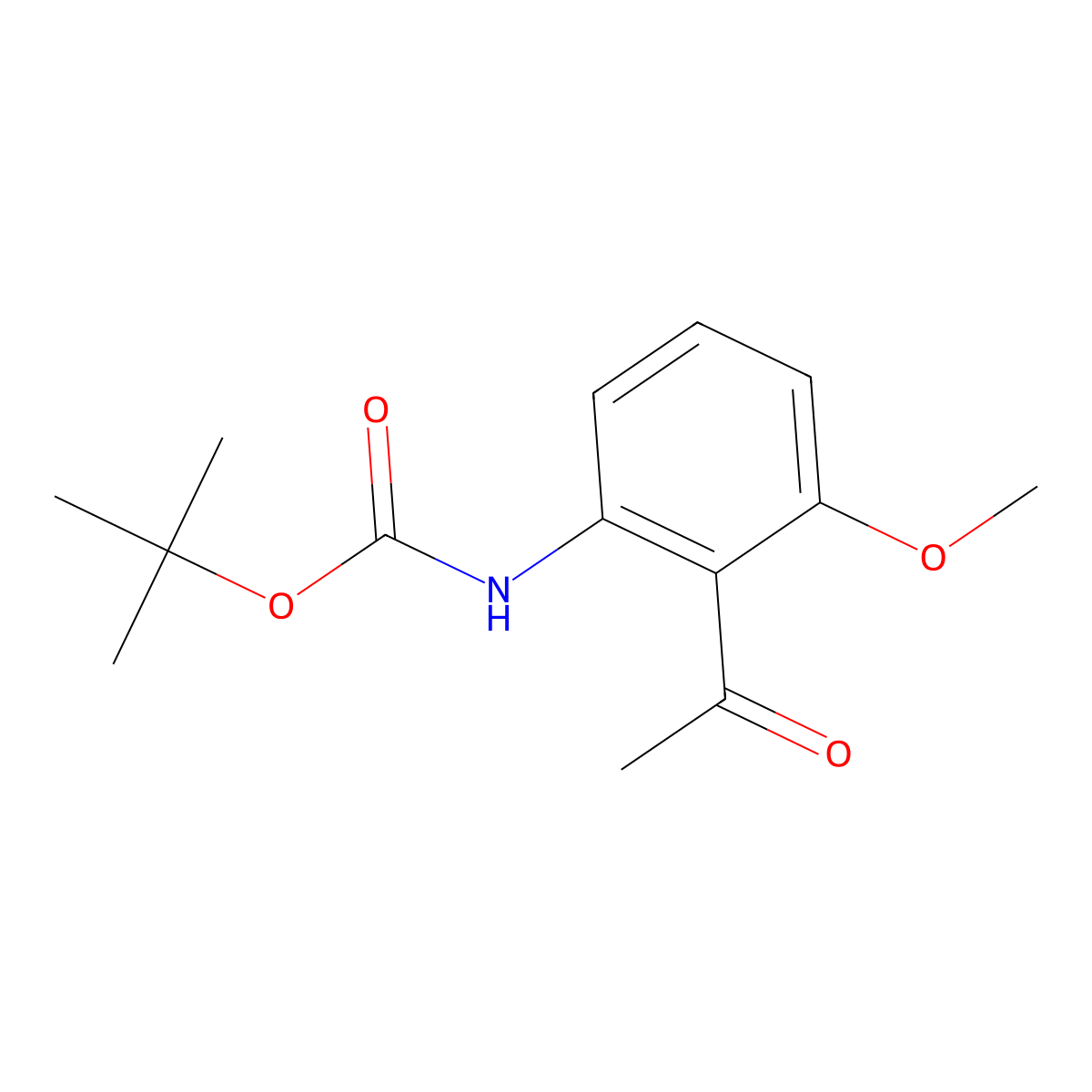 tert-butyl N-(2-acetyl-3-methoxyphenyl)carbamate molecular structure, CAS 380225-72-9