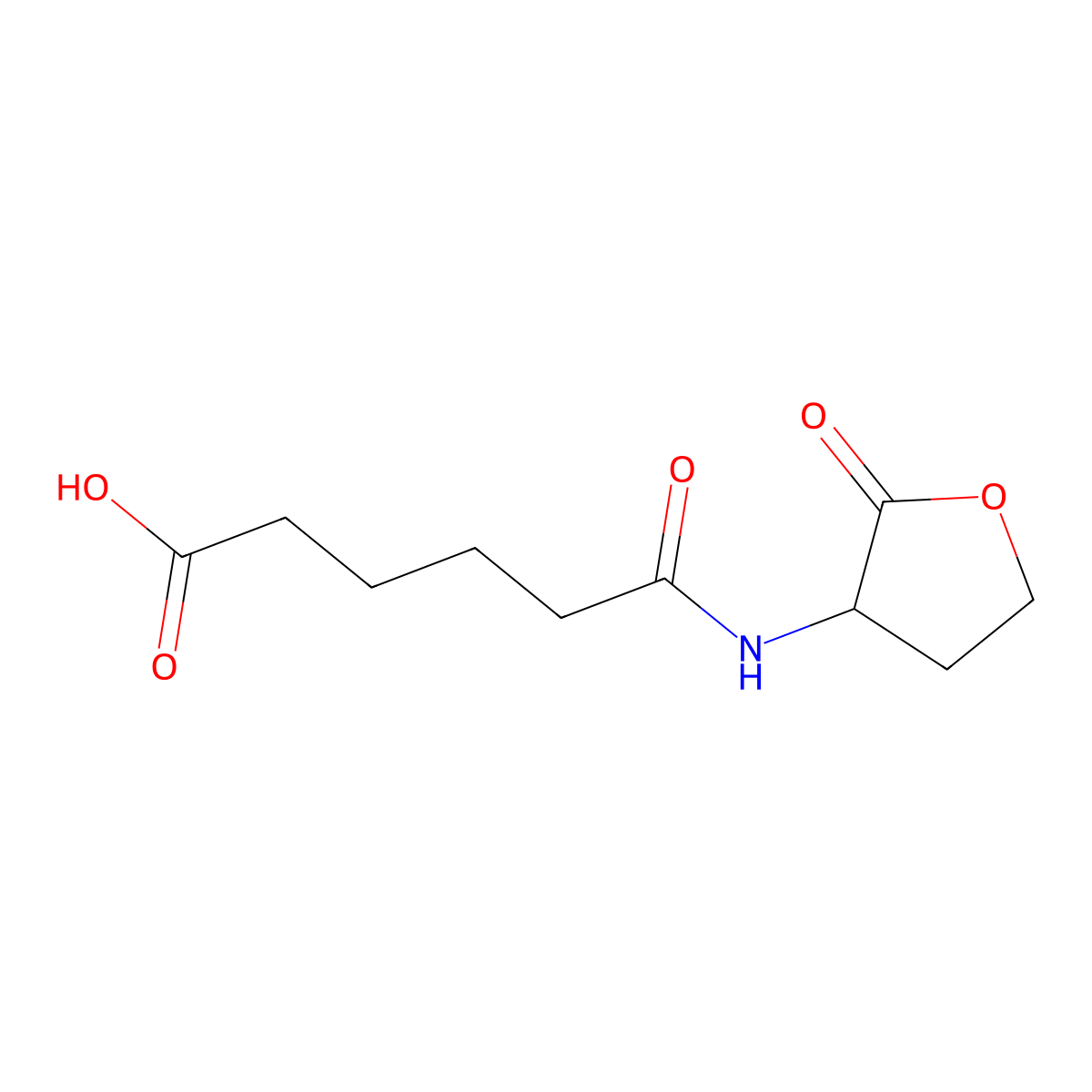 (S)-6-Oxo-6-((2-oxotetrahydrofuran-3-yl)amino)hexanoic acid molecular structure, CAS 380228-16-0
